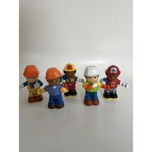 Fisher Price Little People Bendable Figures Lot of 5 Community Helpers Worker's